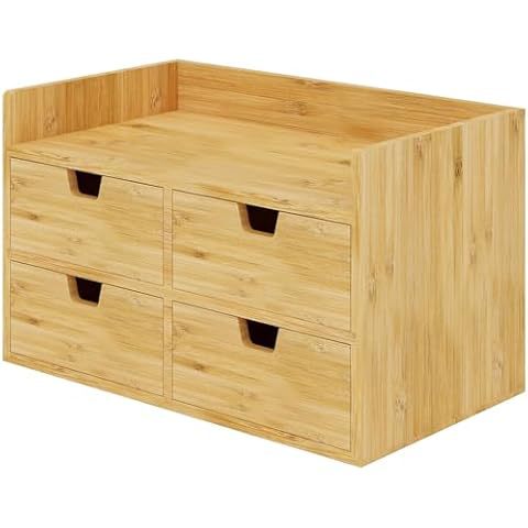 Auroral Zone 竹制办公桌收纳盒,3 层桌面收纳架