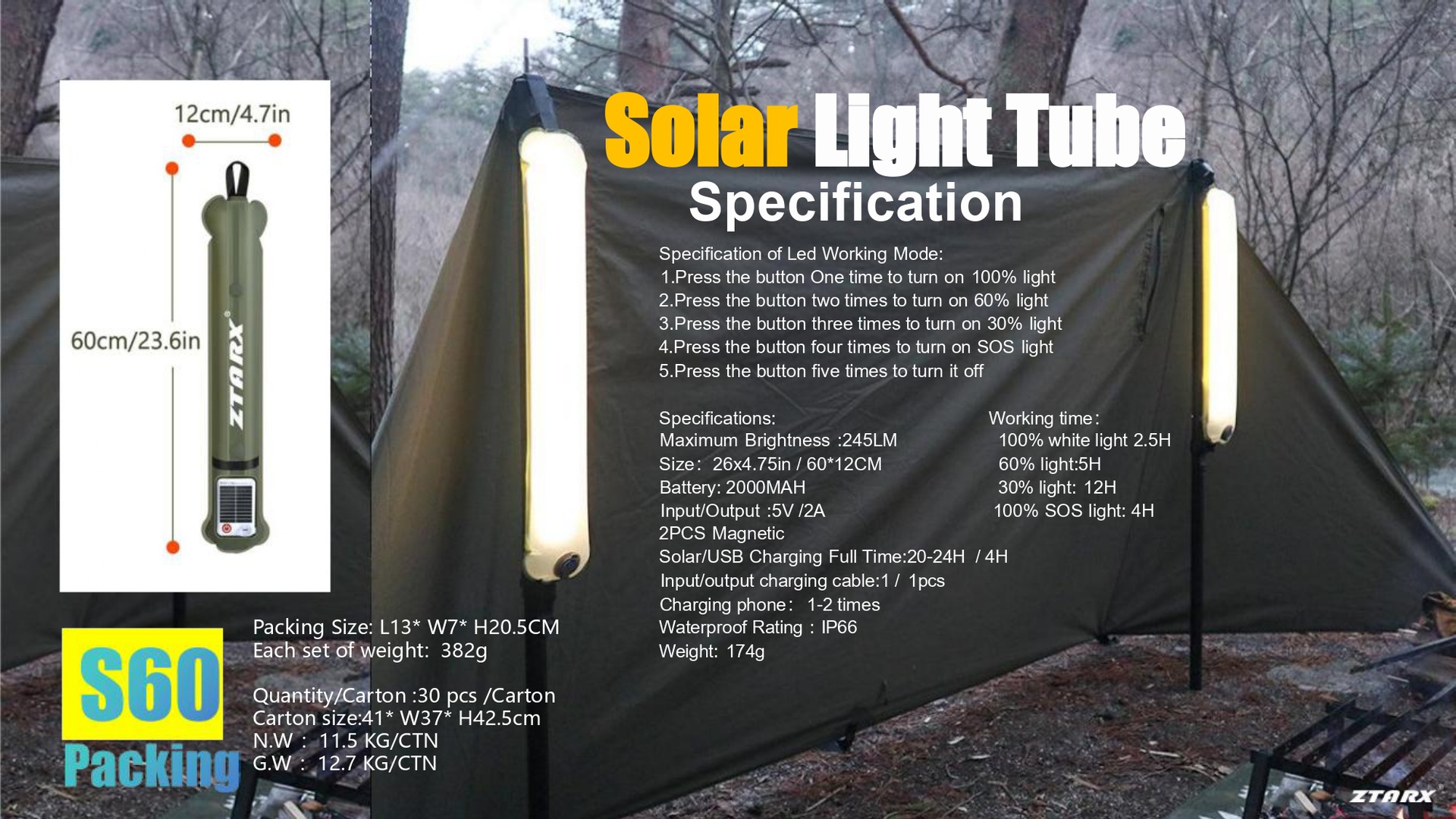 ZTARX Inflatable Tube LIGHT 20