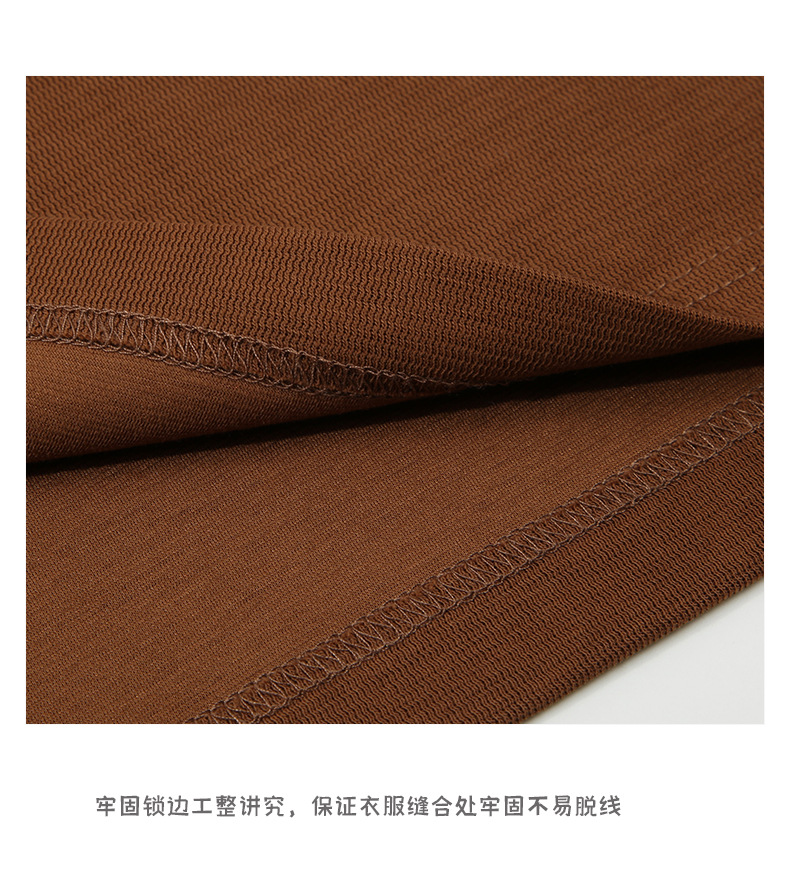 登爵男装220g半拉链短袖t恤男2024新款宽松简约设计感翻