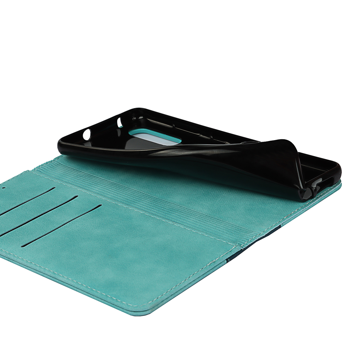 三星A41 日版 拼色小牛纹强磁皮套