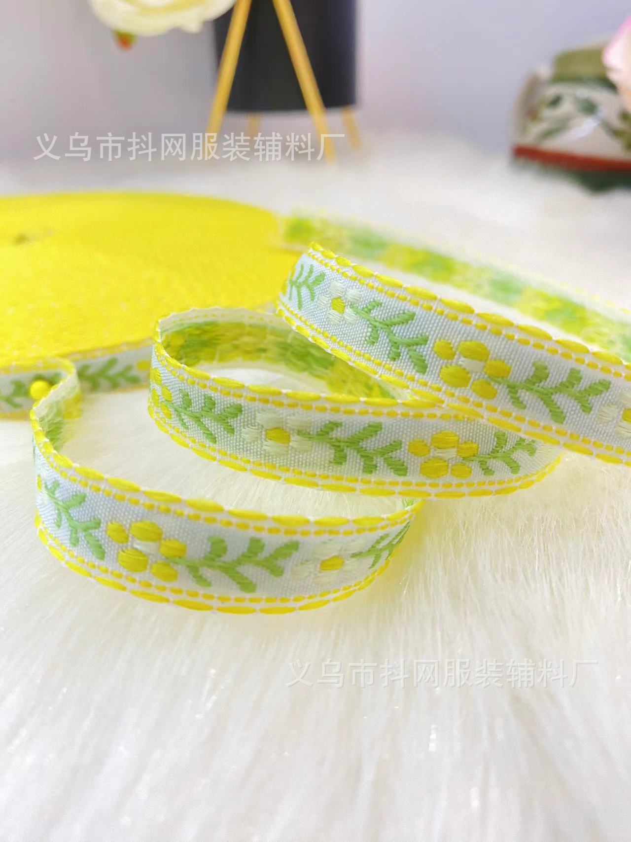 1.2cm提花刺绣手工DIY蝴蝶结织带