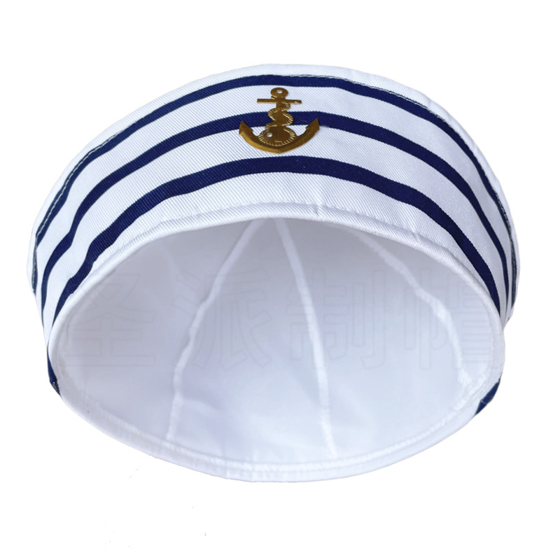 蓝白条纹水手帽6