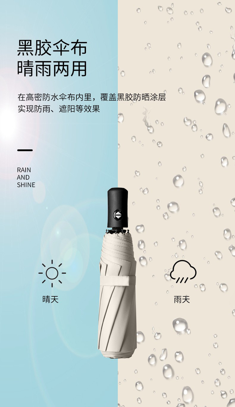 黑胶防晒伞