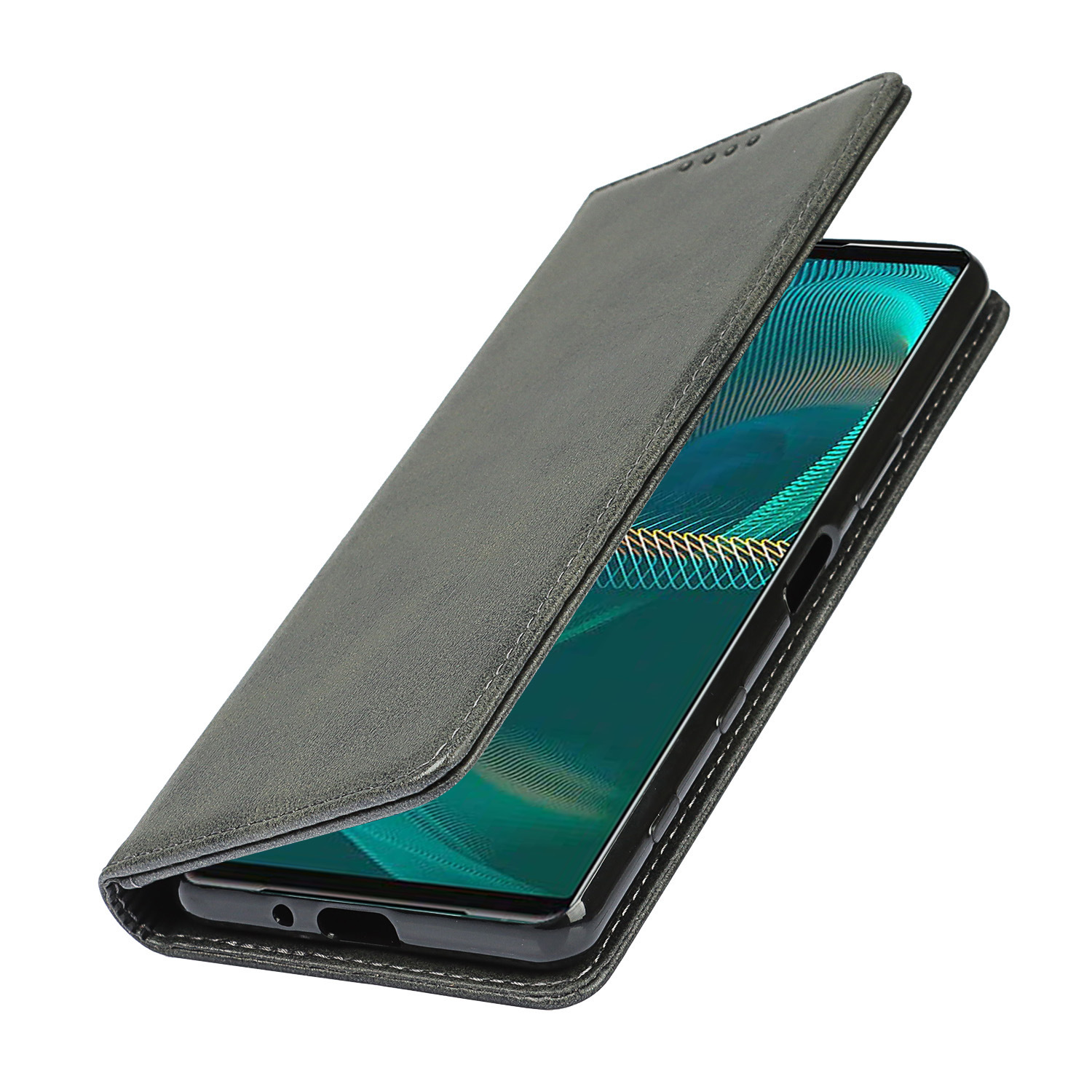 索尼 Xperia 5 III 小牛纹强磁皮套