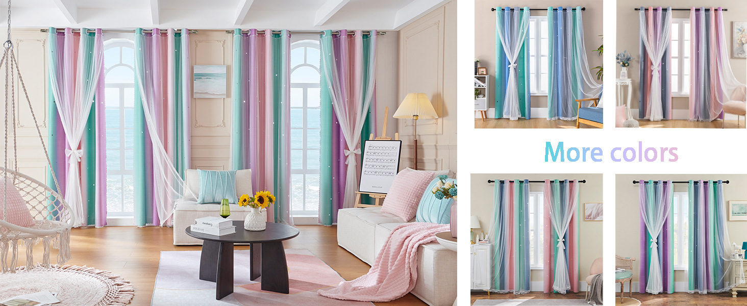 pink purple curtains for living room