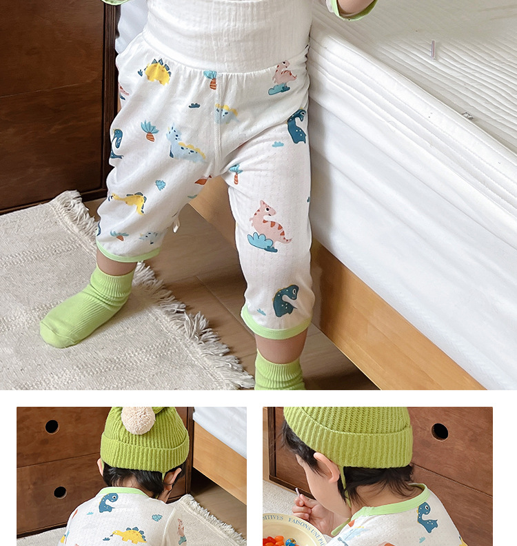 七分高腰套装彩色恐龙_04