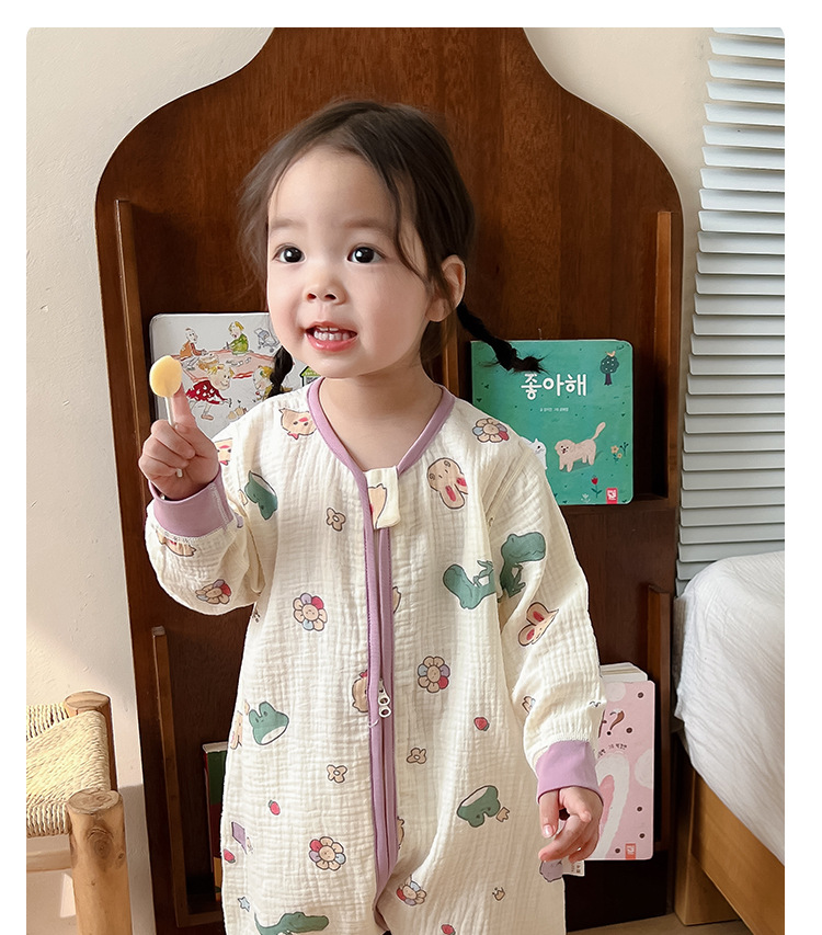 卡通动物长袖睡袋_03