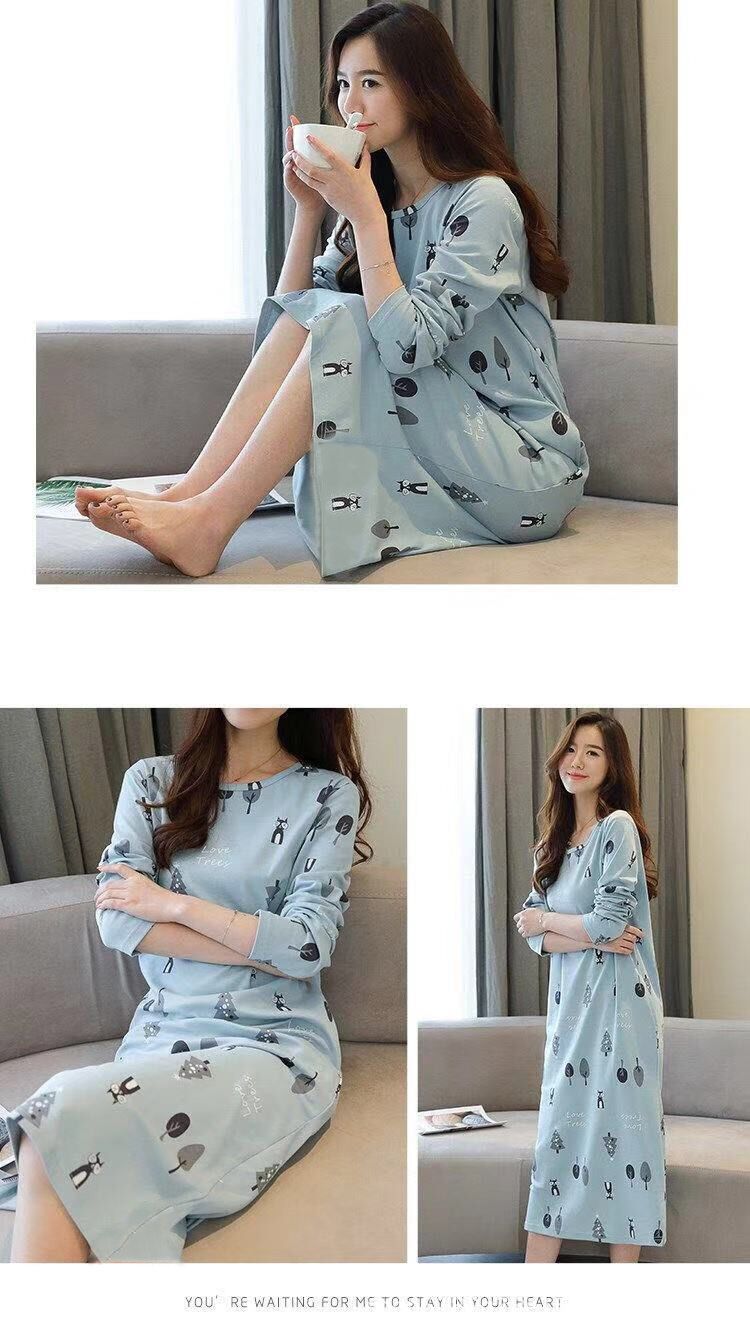 长袖睡裙详情图