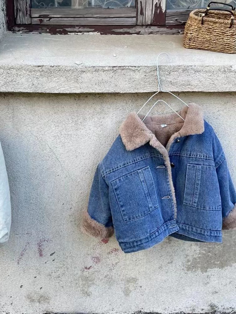 儿童牛仔外套加绒男童_主图04