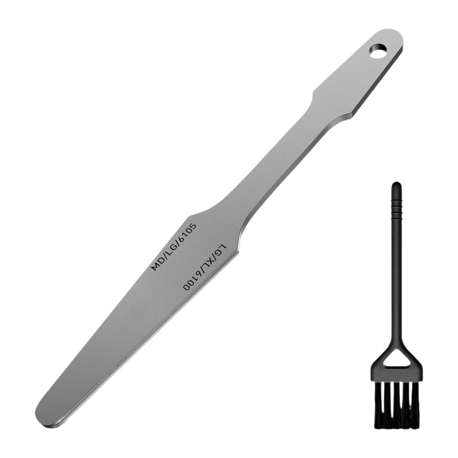 Guitars Fret File with Cleaning Brush Professional Luthier Tool Portable Luthier Repair Tool Guitar Repairing Tool for Guitar 
