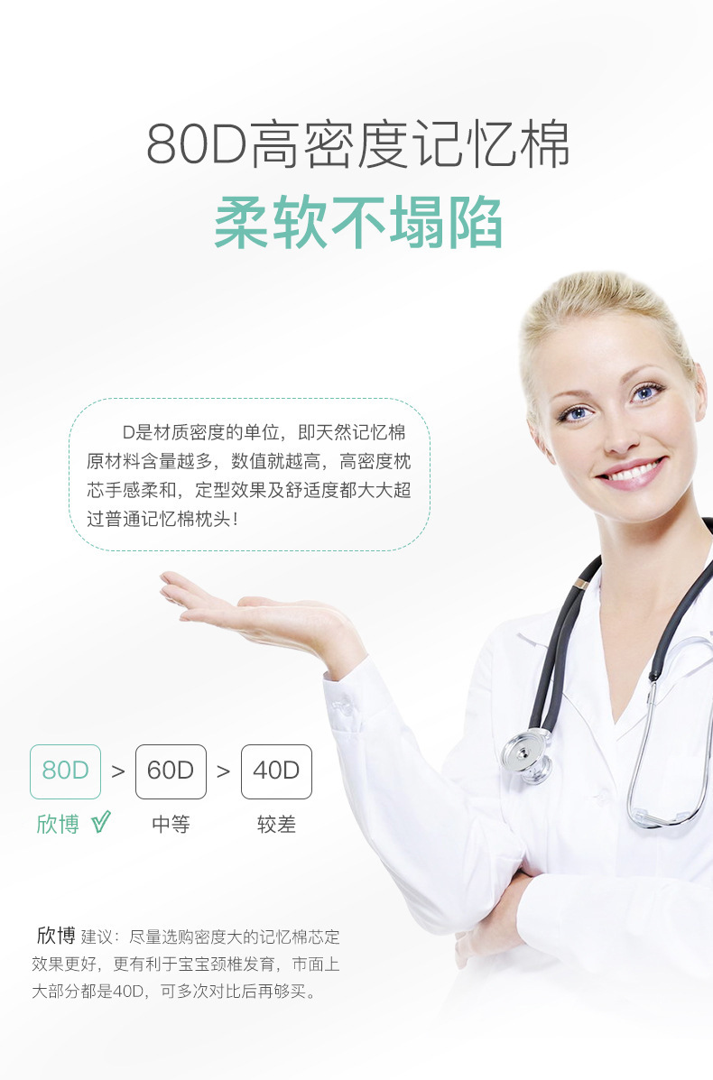 婴儿枕头吸汗透气夏季