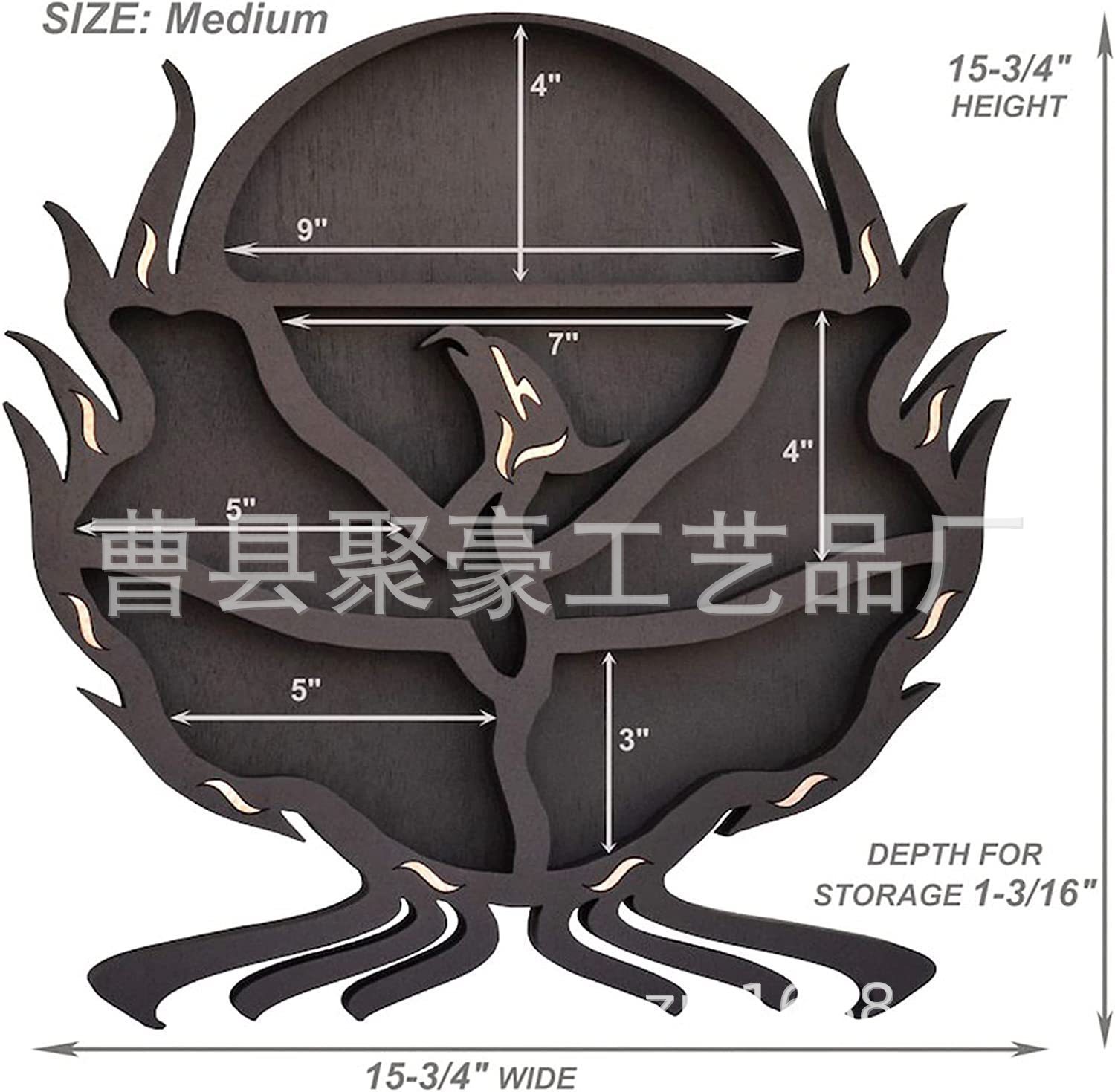 新款水晶置物架木质装饰架壁挂精油欧式客厅墙壁装饰架石头展示架