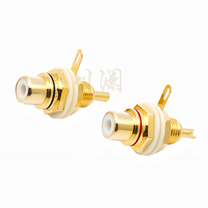 RCA母座带螺母垫片