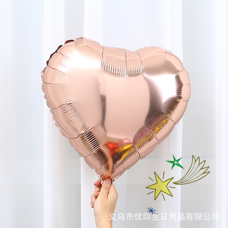 18寸玫瑰金爱心