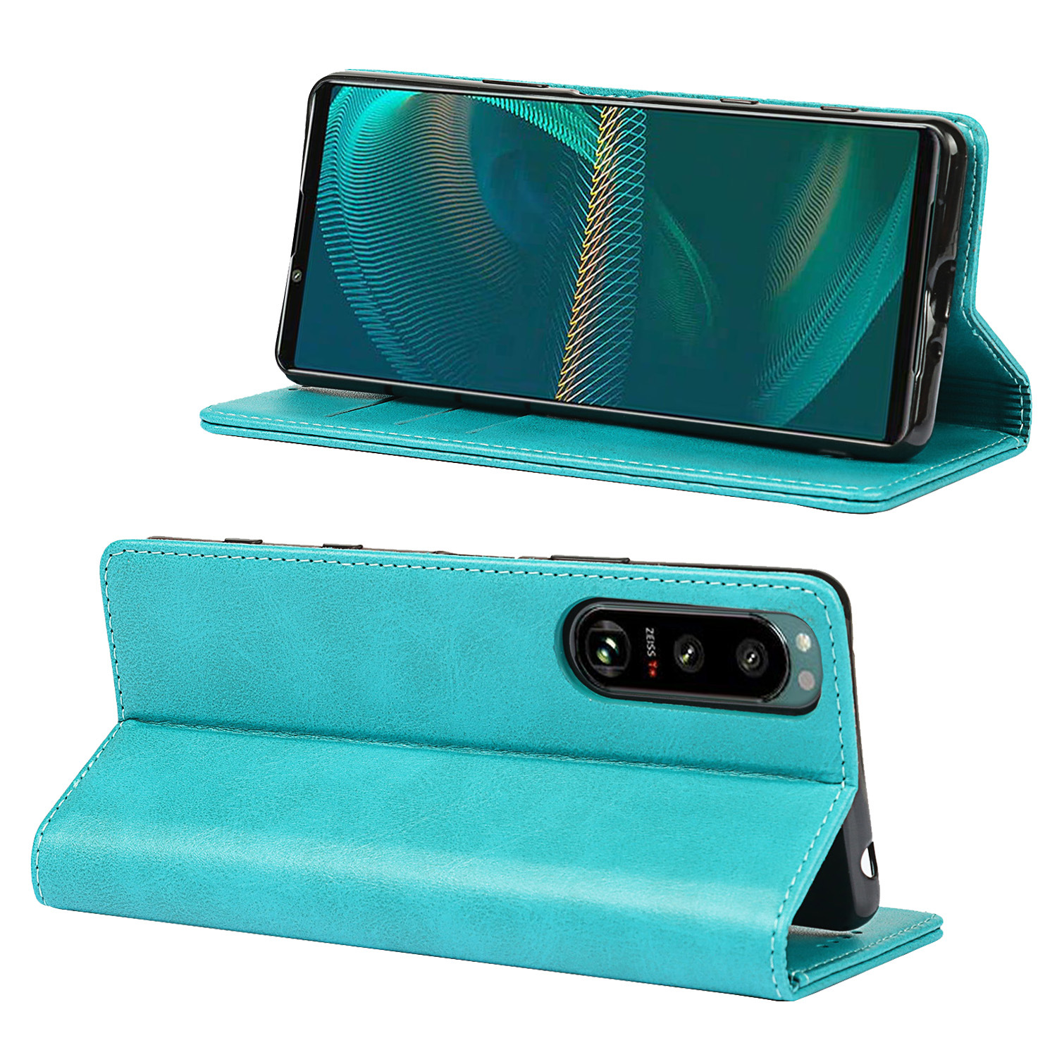 索尼 Xperia 5 III 小牛纹强磁皮套