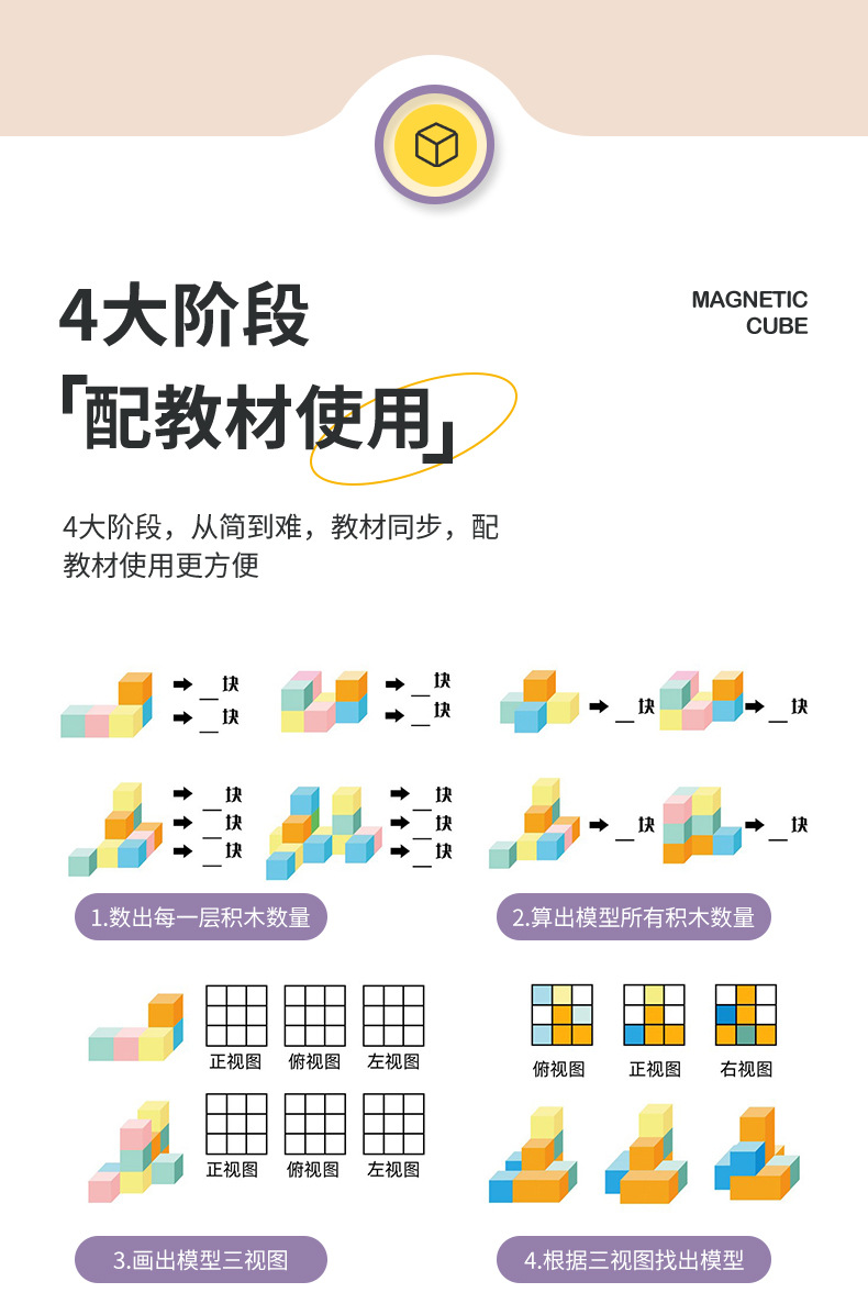 数学教具2.5cm方块