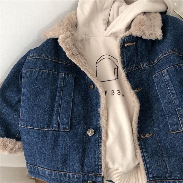 儿童牛仔外套加绒男童_主图02