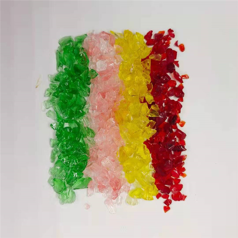 批发玻璃砂水族鱼缸底砂 园林庭院微景观装饰彩色玻璃块玻璃石