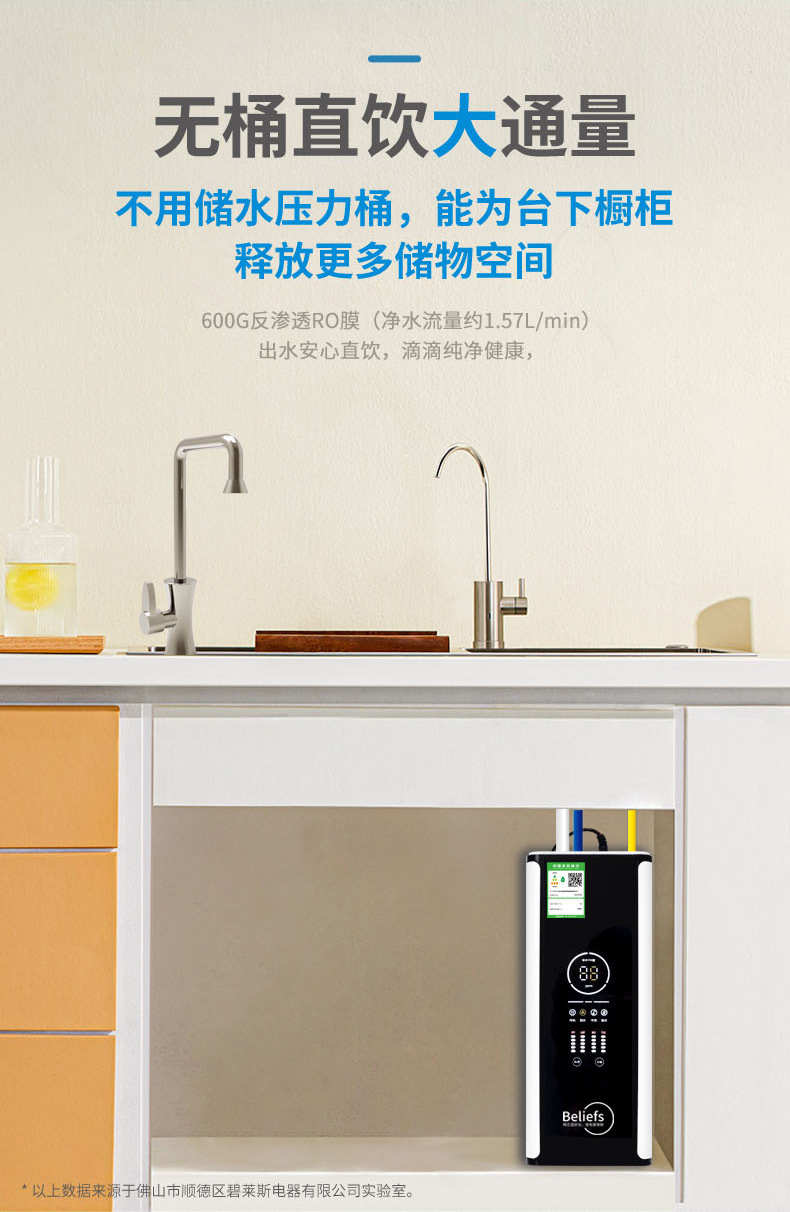 碧莱斯Beliefs牌（403-白色款）反渗透智能净水器60
