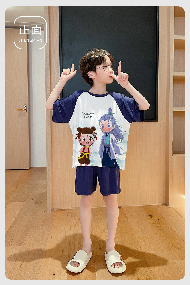 复制_莫代尔男童睡衣夏季儿童薄款哪吒短袖短裤套.jpg