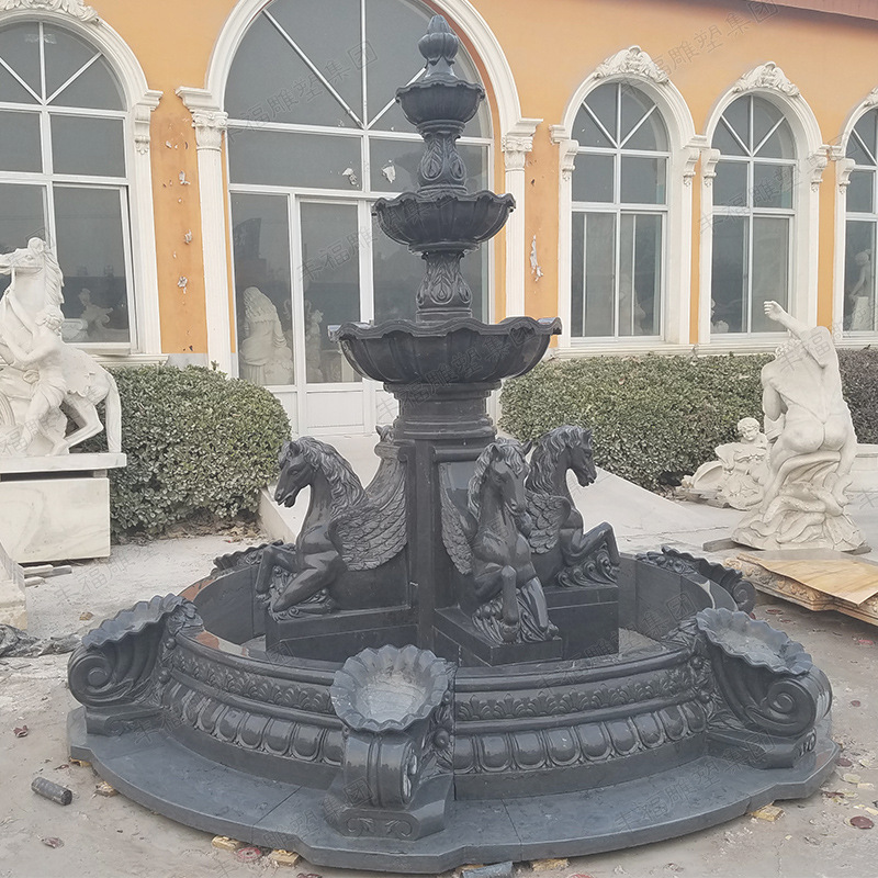 石材青石动物马喷泉