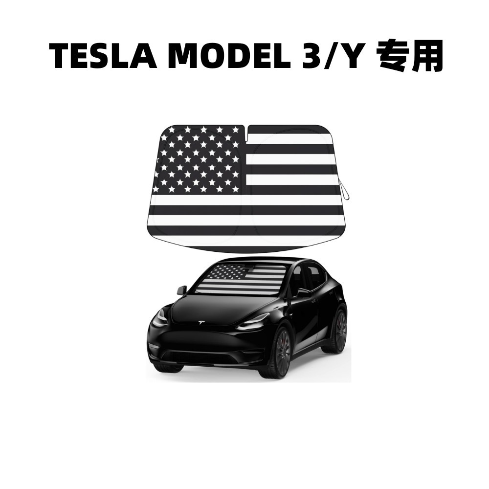 黑白国旗在车上