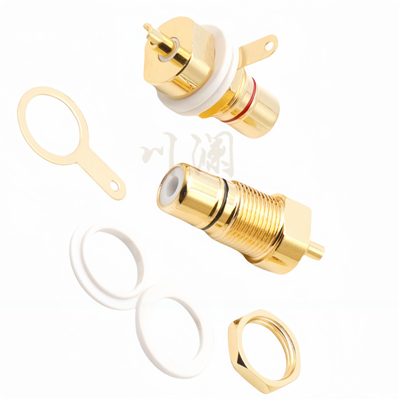 RCA母座带螺母垫片3