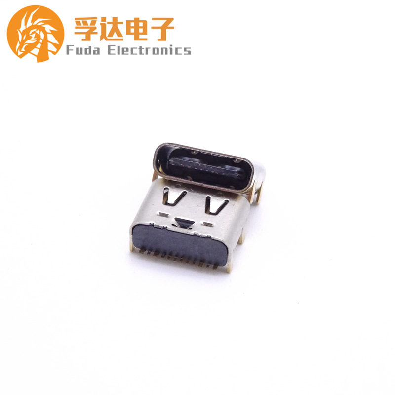 42.TYPE C12P-16P母座短体6.5四脚插板板上S
