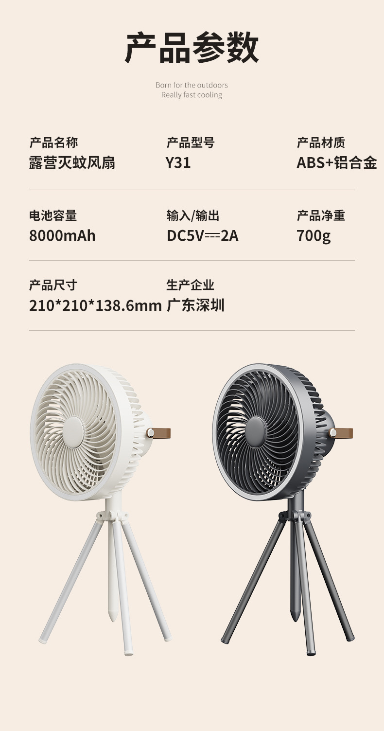 户外帐篷风扇