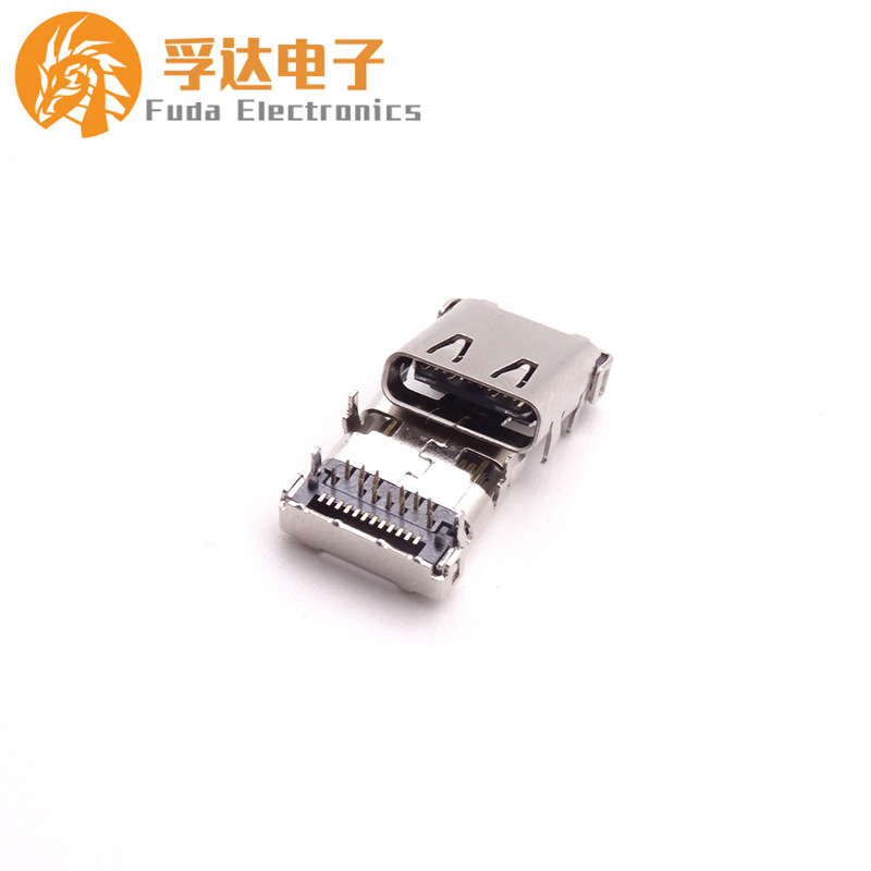 11.TYPE C24P母座前插后贴四脚插板