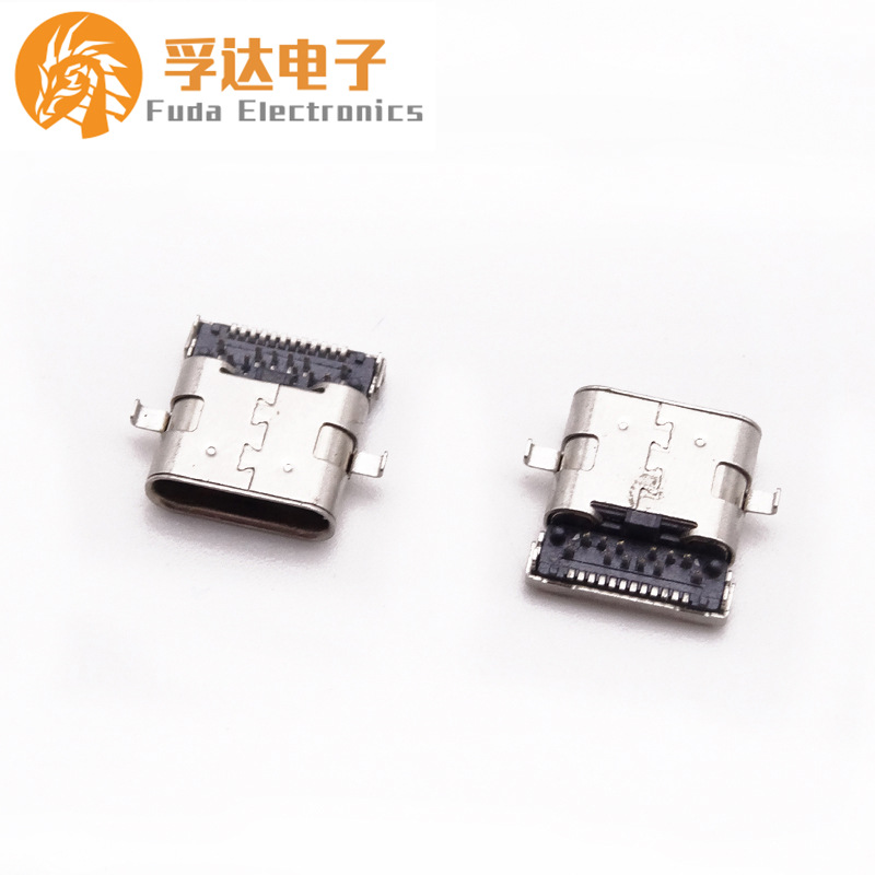 44.TYPE C24P母座10.0长沉板前插后贴四脚插板有