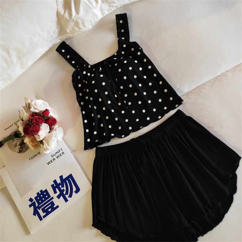 8394.2#波点黑背心+黑短裤1 (2)