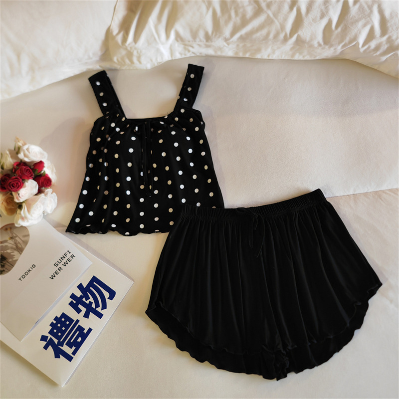 8394.2#波点黑背心+黑短裤1 (3)