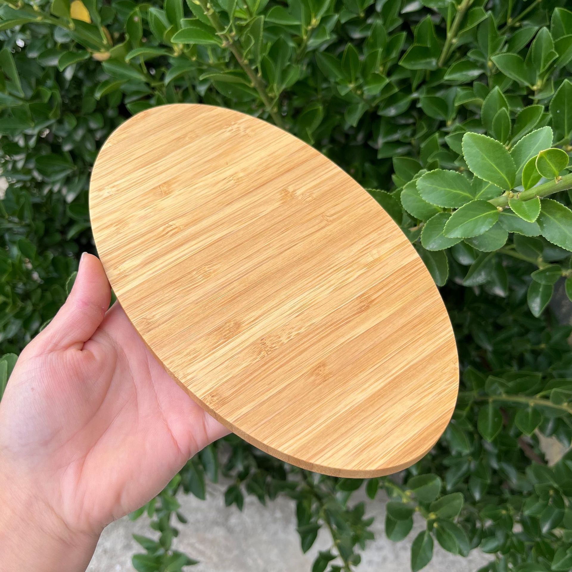 日式竹制餐盘户外砧板橄榄球形状水果盘桌面小物收纳盘托盘 (8