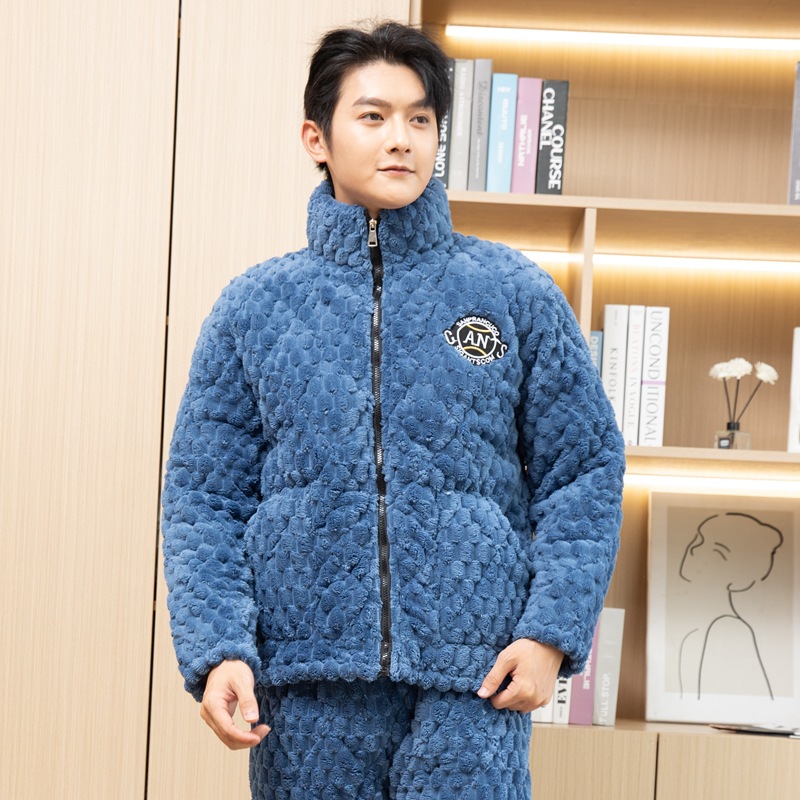 男士法兰绒家居服