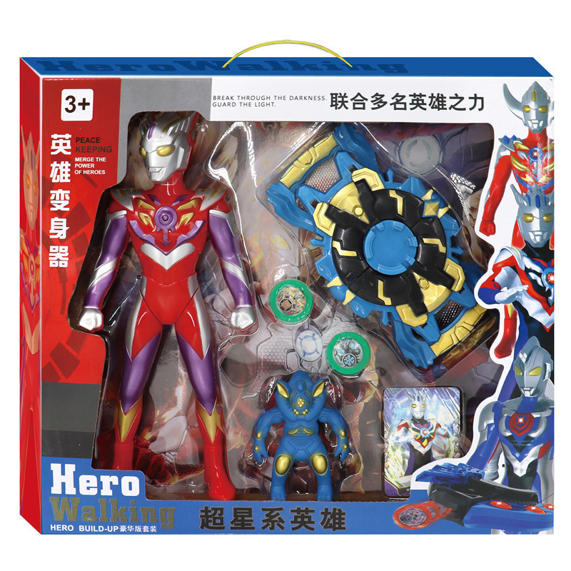 灯光音效31.5CM机器人模型319-9怪兽卡通公仔声光变身