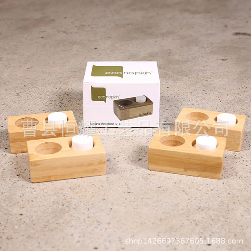 竹制压缩毛巾架桌面小颗粒洗脸巾收纳架跨境热销多孔收纳可定制