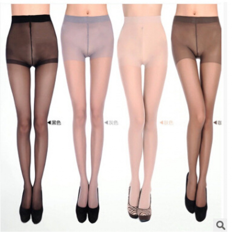 夏季女 丝袜连裤袜超薄加档包芯丝连裤袜防勾丝女打底袜批发_灰