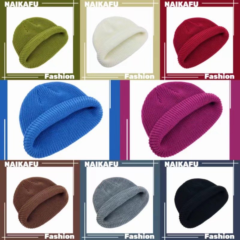 纯色包头帽