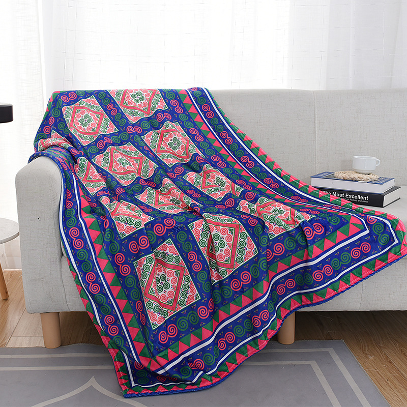 厂家直供数码印花毛毯 跨境电商热转印珊瑚绒法兰绒毯子_按要求