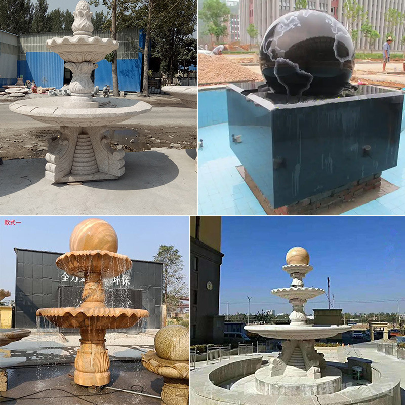 花岗岩喷泉雕塑摆件