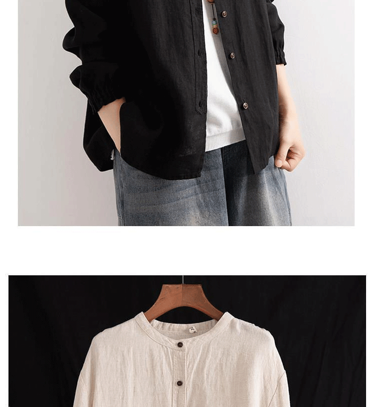 文艺复古女秋季棉麻衬衫女宽松圆领衬衣长袖休闲外套收口袖上衣女-tmall_15.gif