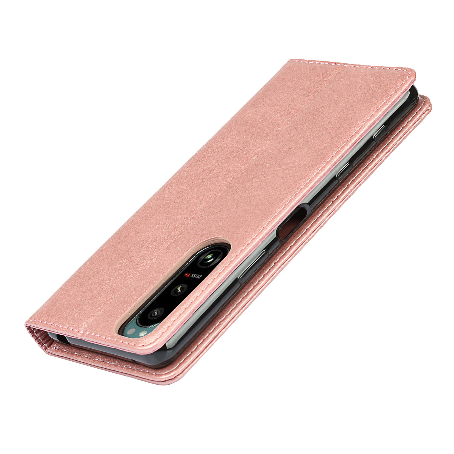 索尼 Xperia 5 III 小牛纹强磁皮套