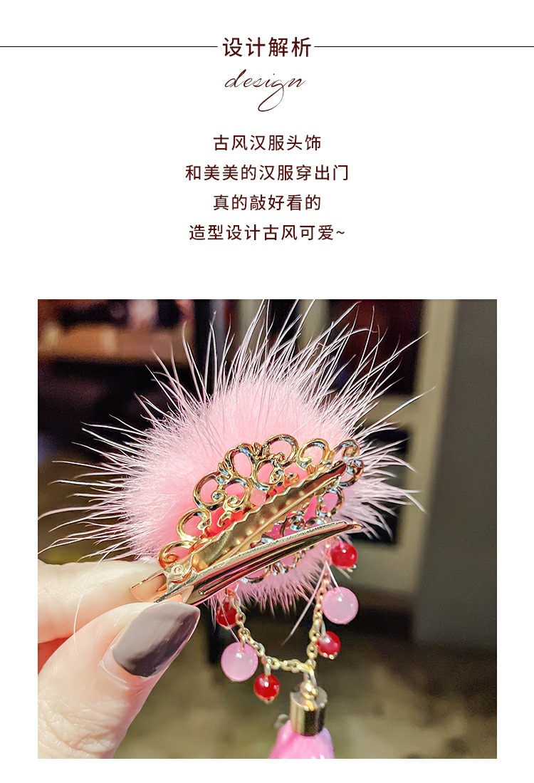 新年红色儿童发圈发夹