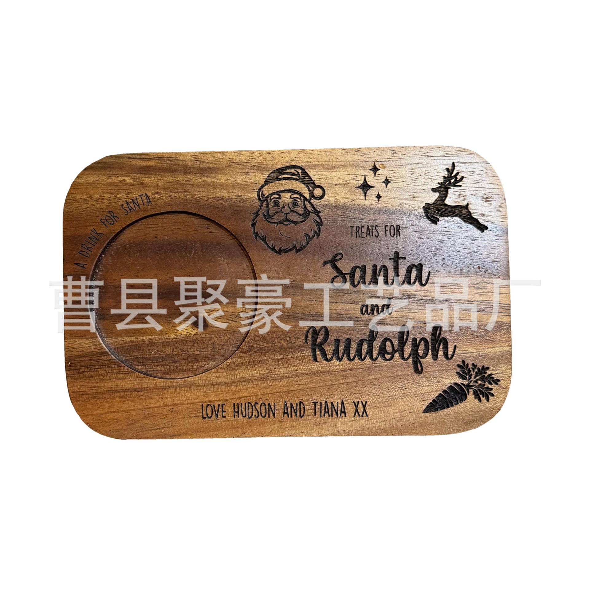 相思木盘实木早餐板木质咖啡托盘饼干食品木制桌面收纳摆件木盘