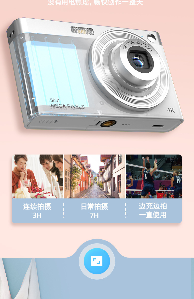 学生数码相机复古入门级CCD相机校园高清小型vlo