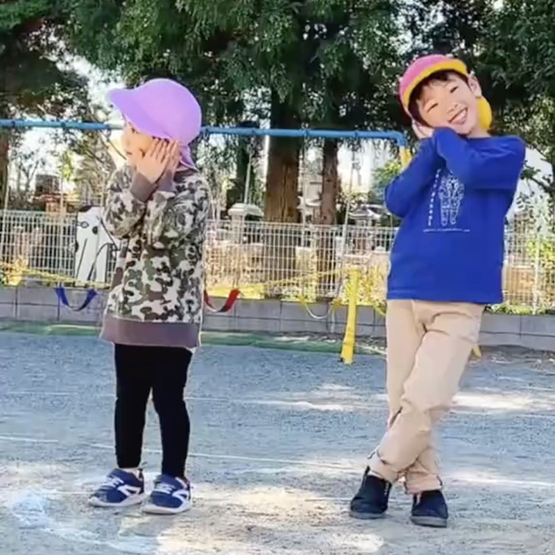 u日本帽子学生儿童帽子