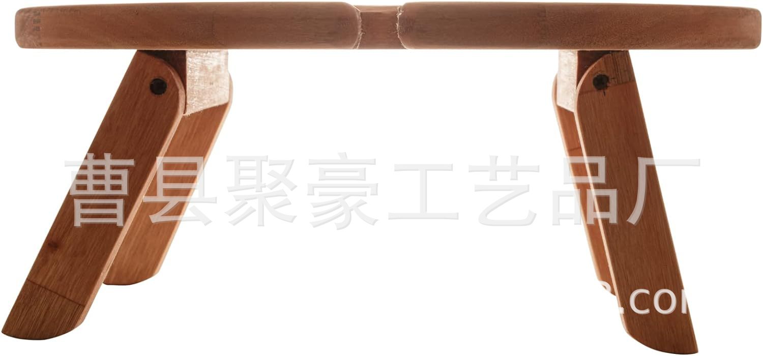 定制圆形实木户外折叠腿酒桌野餐便捷式露营餐桌木质实木果盘批发
