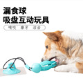 狗玩具 啃咬磨牙漏食球强力吸盘宠物磨牙棒洁齿宠物玩具硅胶 现货