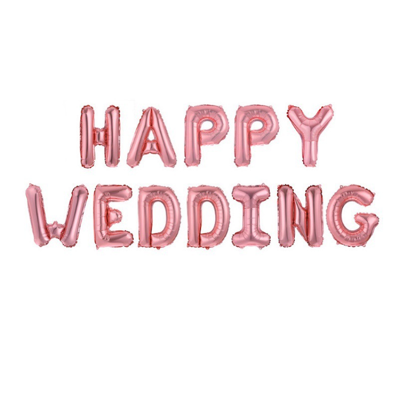 16寸美版婚庆字母套装新婚快乐我爱你1314字母七夕求婚房布